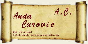 Anda Čurović vizit kartica
